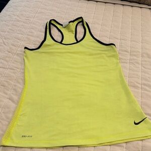 Nike Women's Bright Yellow Dri-FIT Tank Top